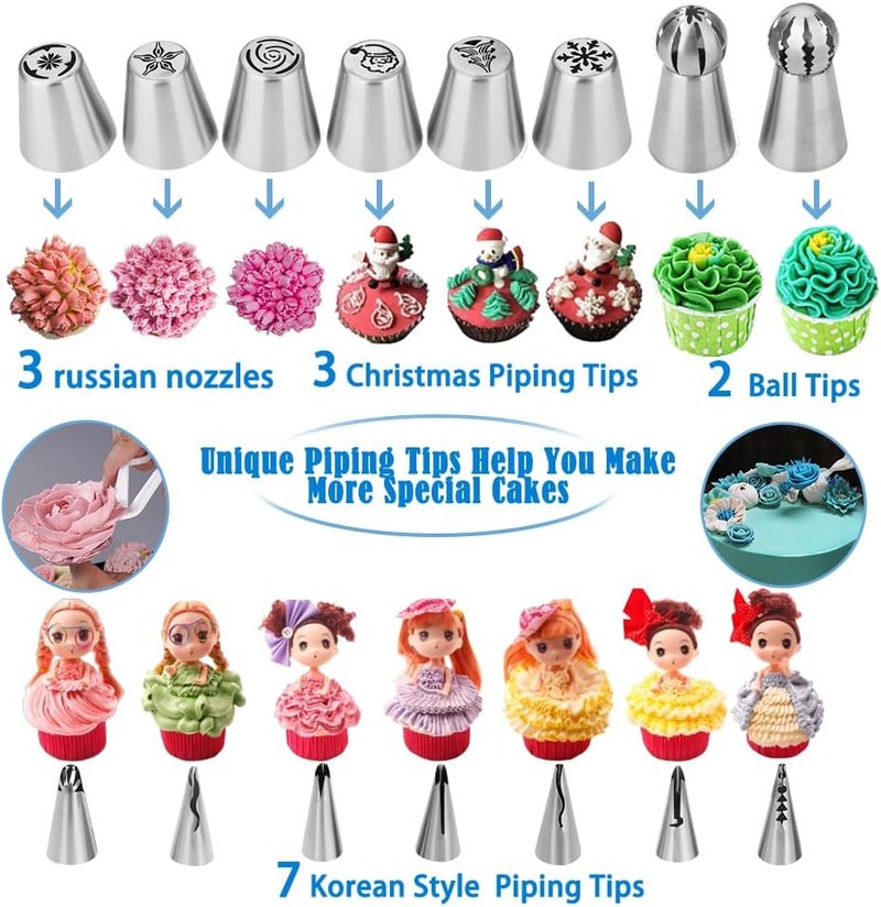 Ranchitel Cake Decorating Kit, 730 Pcs Cake Pop Kit Cake Decorating Supplies with Cake Carrier Holder Springform Pan Sets Toolbox Organizer Turntable Piping Bags Tips Chocolate Molds for Beginner Professional - Image 5